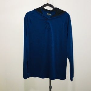 Outdoor Life Hooded Shirt Blue Large Men